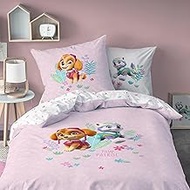 Bed Linen 135 x 200 cm Flannel, Flannelette Paw Patrol Skye & Everest Cuddly Soft for Autumn and Win