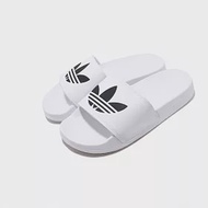 adidas 涼拖鞋 Adilette Lite 休閒 男女鞋 愛迪達 三葉草 軟底 舒適 夏日 情侶款 白 黑 FU8297 25.5cm WHITE/BLACK