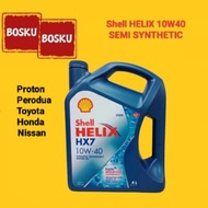 SHELL HELIX HX7 10W40 ENGINE OIL SEMI SYNTHETIC  (ORIGINAL THAI MARKET STOCK) Proton Perodua Toyota Honda Nissan