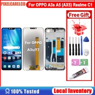 Original For OPPO A3S CPH1803 A5 A12E LCD REALME C1 A1603 REALME 2 LCD With Frame Touch Scree