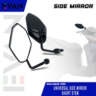 EVAN Business Clear Lens Black Universal Side Mirror for Motorcycle 5726