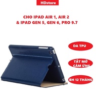 bao da kaku cho ipad air 1 air 2 ipad gen 5 gen 6 và pro 9.7 từ tính tích hợp chân đế tắt mở cảm ứn