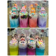 Slime Labooboo Shinchan Clear Lottery Good Quality Not Sticky With Doll (1 Bottle) Non-Stick Spread 