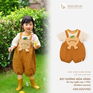 NBAN (6M-5Y) Soft and cool cotton girls' overalls, easy to coordinate with outfits for going out or 