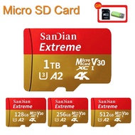การ์ดหน่วยความจำ SD ความเร็วสูง1TB 512GB 256GB Micro SD Card 128GB SD /Tf แฟลชการ์ดการ์ดความจำความจุมากสำหรับสมาร์ทโฟน/กล้อง