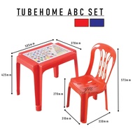 【JFW】Children Plastic Study Table AND CHAIR / ABC Study Table Set / Kids Study Table Set / Kindergar