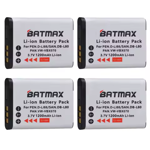 Batmax D-Li88 DB-L80 VW-VBX070 Battery For Sanyo VPC-CG10 VPC-CG20 For PENTAX VPC-CG88 CG100 P70 Bat