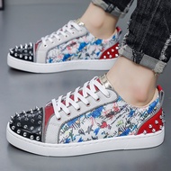 Street Sneakers Men's Shoes Trendy Rivets Casual Shoes Fashionable Spirit Guy Shoes