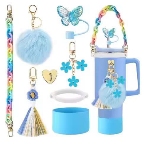 Cup Accessories for Cup 20oz 30oz 40oz Tumbler with Handle, Including Water Bottle Handle Strap, Boo