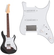 WK-Guitar Pickups AlNiCo 5 Pickups Humbucker HSS Style Prewired Pickguard For St guitar- 3-ply White