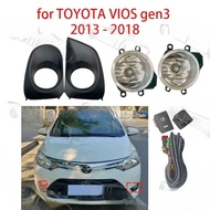 ชุดประกอบไฟตัดหมอกไฟตัดหมอก Xuming สำหรับ TOYOT A VIOS Gen3 2013 2014 2015 2016 2107 2018และฝาครอบไฟ