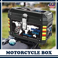 Motor box Aluminum Style Motorcycle Box 45L ABS Waterproof Motor Box Safety Lock Kotak Motosikal Peti ABS Box Motor