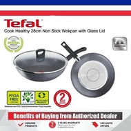 READY STOCK Tefal Cook Healthy INDUCTION 28cm Non Stick Wokpan with Glass Lid G13416 G1341695 PREMIU