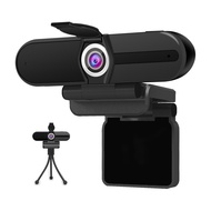1080P Webcam Streaming, USB Webcam 2 Mega Pixels, Built in Stereo Microphone, Play/Pause Unique Butt