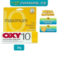 OXY 10 Acne Pimple Medication (For Stubborn Acne) 25g EXP:07/2026 [ OXY 10, unclog pores ]