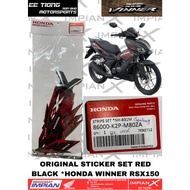 STICKER SET MATT BLACK RED *86000-K2P-M80ZA FOR HONDA WINNER RSX150 ORIGINAL BSH HONDA SPAREPARTS LA