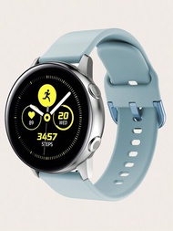 1入組運動矽膠錶帶,兼容三星galaxy Watch Active/active 2 Watch4/5/6,男女適用,20/22mm