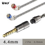 Cáp nâng cấp cvj TS800 200 lõi Tai nghe mạ bạc tám lõi dây âm thanh Hifi phích cắm có thể chuyển đổi