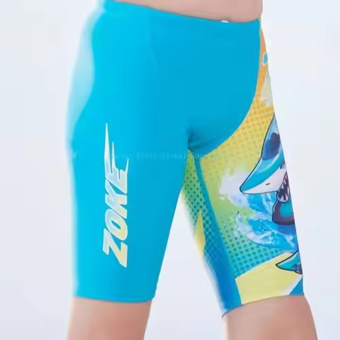 Zoke Boys Competitive Swim Shorts Training Professional Racing Swimsuit Quick-Drying Breathable Red 