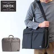 日本直購 （XL 雙層拉鍊） Tokyo porter two-way briefcase 側揹/斜揹兩用袋 公事包 絕版 全新