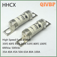 QIVBP 2PCS/LOT High Speed Fuse BS88:4 Fast Melting 35FE 40FE 45FE 50FE 63FE 80FE 100FE 690Vac 500Vdc 35A 40A 45A 50A 63A 80A 100A VMZIP