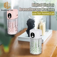 Aroma Diffuser 60ml Aromatherapy Machine Digital Display Air Humidification Freshener Aromatherapy Long Lasting Bedroom Bathroom Deodorizing Rechargeable Automatic Fragrance Spray