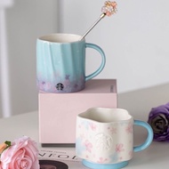 Ceramic Mug Sakura Season Cup Spring Sakura Butterfly Flying Ceramic Mug Office Drinking Cup Coffee Cup