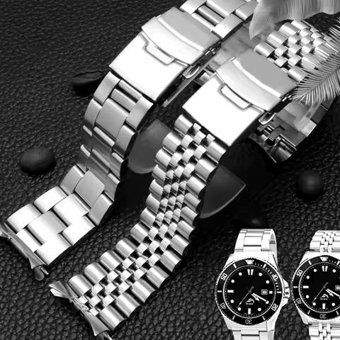 22mm Diving Steel Metal Strap For Casio Duro Mdv107-1A MDV106-1A Watch Wristband Bracelet Watchband 