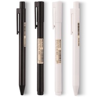 New~japan muji muji Stationery Gel Pen New Style Black White Rod Gel Ink Pen 0.5mm Refill Student