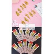 Number candle birthday candlelight 1psc pack