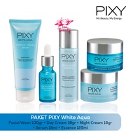 PAKET PIXY White Aqua Series Starter Pack - 5 Pcs ( Day cream 18gr + Sleeping Mask 18gr + Facial Was