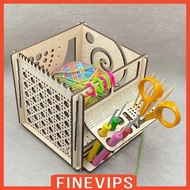 [Finevips] Wooden Yarn Bowl Yarn Storage Bowl Yarn Dispenser Reusable Crochet Yarn Bowl