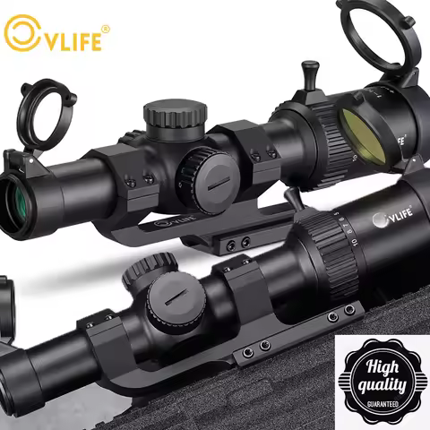 CVLIFE EagleFeather LPVO Rifle Scope 30mm Cantilever Mount 5 Levels Red Green Illumination ReticleSe