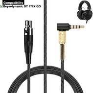 OFC Nylon Braided Replacement Mini XLR 4 Pin Cable Extension Cord For Massdrop X Beyerdynamic DT 177