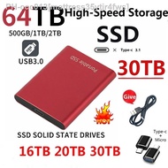 ✇●♣ NEW Portable SSD 1TB Portable HD External USB3.1 2TB 4TB 8TB External Hard Disks Type-C 16TB Hard Drive For Laptop SSD Notebook