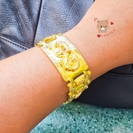 Lokalo 21 cm High Quality Gold Plated Men's Bracelet, Men's Dragon Bracelet - Accessories Express Cl