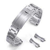 สายนาฬิกาข้อมือสแตนเลสแท้ ขนาด 20 มม. 21 มม. 22 มม. ดีไซน์หรูหรา ปลายโค้ง สำหรับนาฬิกา Rolex รุ่น Oy