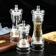 KEMORELA Acrylic Combo Pepper Mill And Salt Shaker With Adjustable Mill Grinder Set Salt Pepper Manual Grinder Black Paper Lada Hitam Wood Grinder Adjustable Pengisar Lada Garam Ma