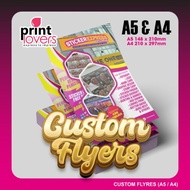 Business Flyers A5 Size Flyers Colour Digital Printing 1 Side 2 Side Print 128gsm Art Paper Custom