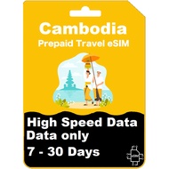 【eSIM】 Cambodia Unlimited High Speed Data eSIM 【3 -10 Days】