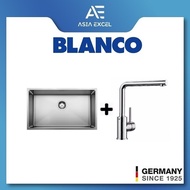 BLANCO QUATRUS 700-IU SINGLE BOWL STAINLESS STEEL KITCHEN SINK + BLANCO MILA SINGLE LEVER KITCHEN SINK MIXER