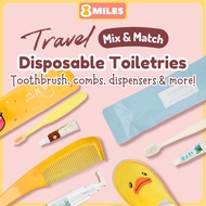 [Mix & Match] Disposable Travel Essentials Toothbrush Dental Kit Shower Cap Towel Bottle Dispenser S