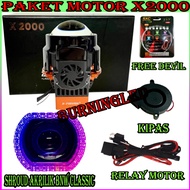 X-7SEVEN - COMBO SAVING PACKAGE FOR BILED X2000 MOTORCYCLE 2.5 INC 60 WATT BILED X7SEVEN SET OF BILE