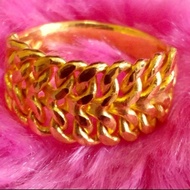 cincin emas 24 karat model rantai Berat 5 gram