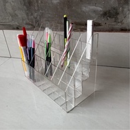 24-slot pencil case, 3-tier acrylic pencil rack