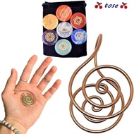 TOSE Copper Palm Ring, Handmade Adjustable Spiral Palm Ring,  Jewelry Accessories Reiki Energy Spira