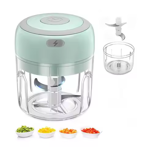 250ML Electric Garlic Mincer Vegetable Chopper Food Chopper USB Mini Onion Chopper Portable Small Fo