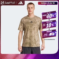 adidas Gym & Training เสื้อยืดพิมพ์ลาย PrimeLift ผู้ชาย สีเบจ JX6286