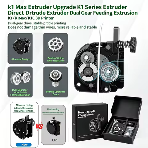 k1 Max Extruder Upgrade K1 Series Extruder Direct Drive Extruder Dual Gear Feeding Extrusion K1c/ K1