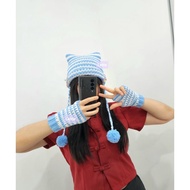 HANDMADE CAT BEANIE HAT/STAR CAT HAT/CAT BEANIE HAT CUTE BEANIE HAT/TOKUNO YUSHI NCT WISH BEANIE/KAW